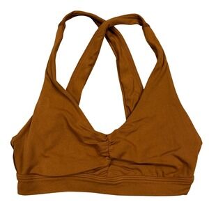 OFFLINE by Aerie Real Me Racerback‎ Sports Bra S Brown Rust Medium Support Gym
